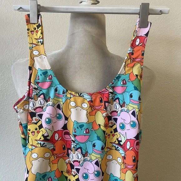 Colorful Pokemon One-Piece Swimsuit Bodysuit Medium - Picture 5 of 9